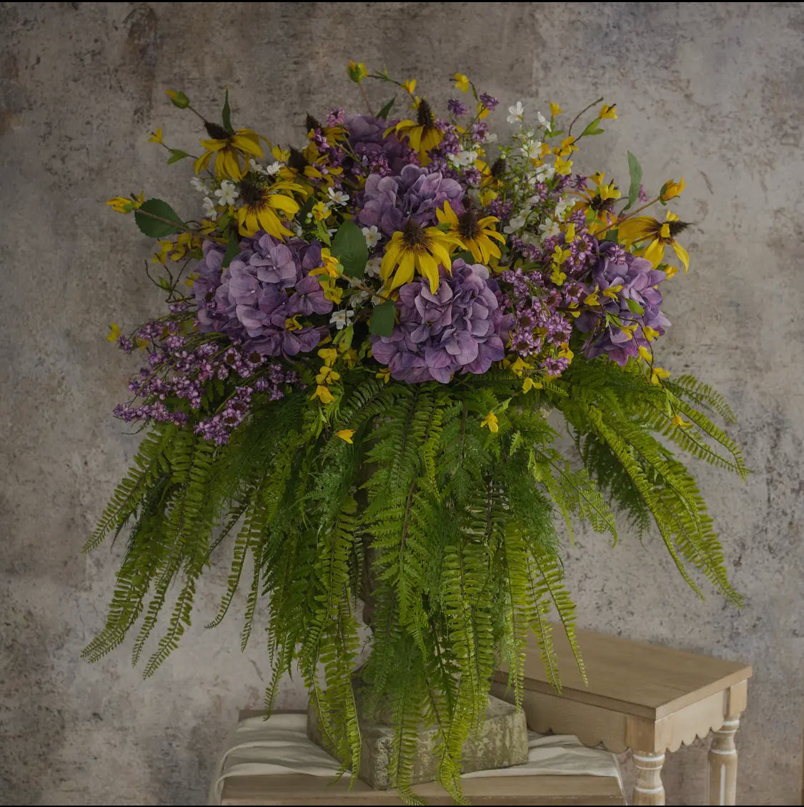 32” Lacey Fern Hanging Bush