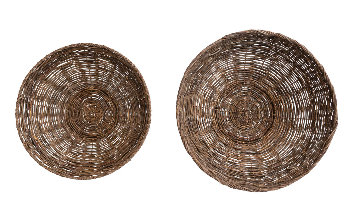Woven Vine & Metal Baskets-Sm