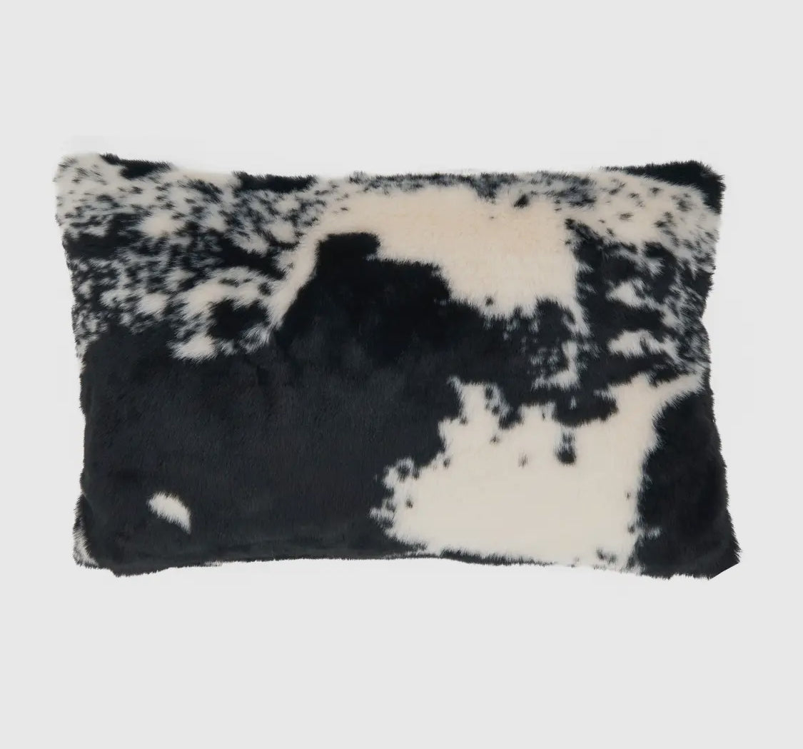 Urban Faux Cowhide Throw Pillow-14” x 22”