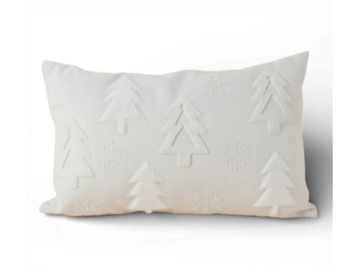 18” x 10” White Tree Pillow