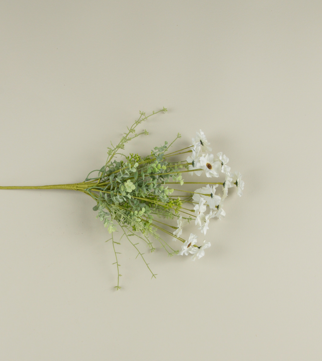 18” White Cosmos Bush