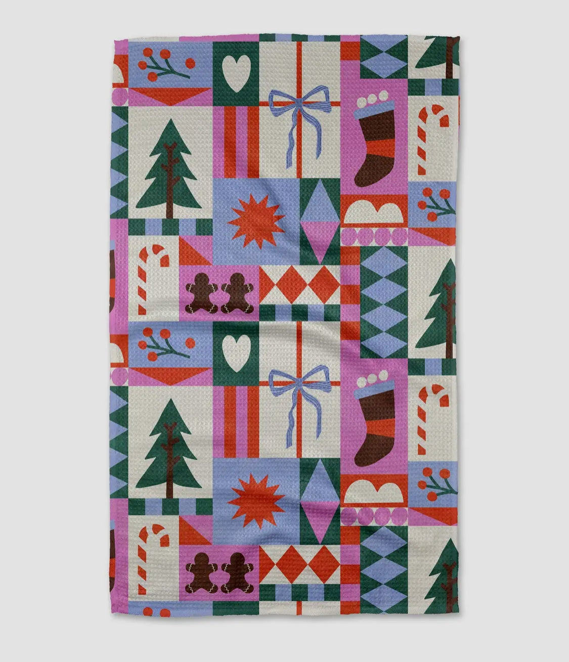 Festive Christmas Quilt Tea Towel