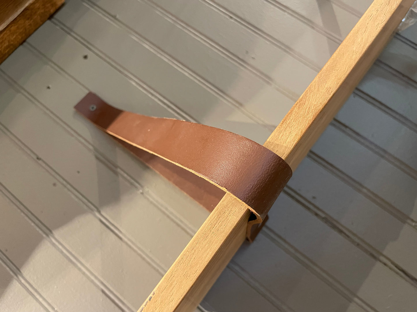 Acacia Leather Strap Shelf