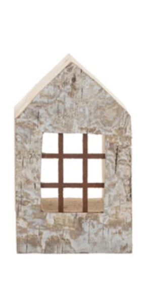 Birch Bark Houses w/Windows 4 Asst