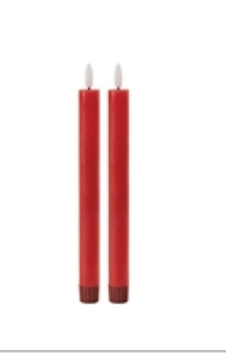 9.5 inch Fia wick taper red candle