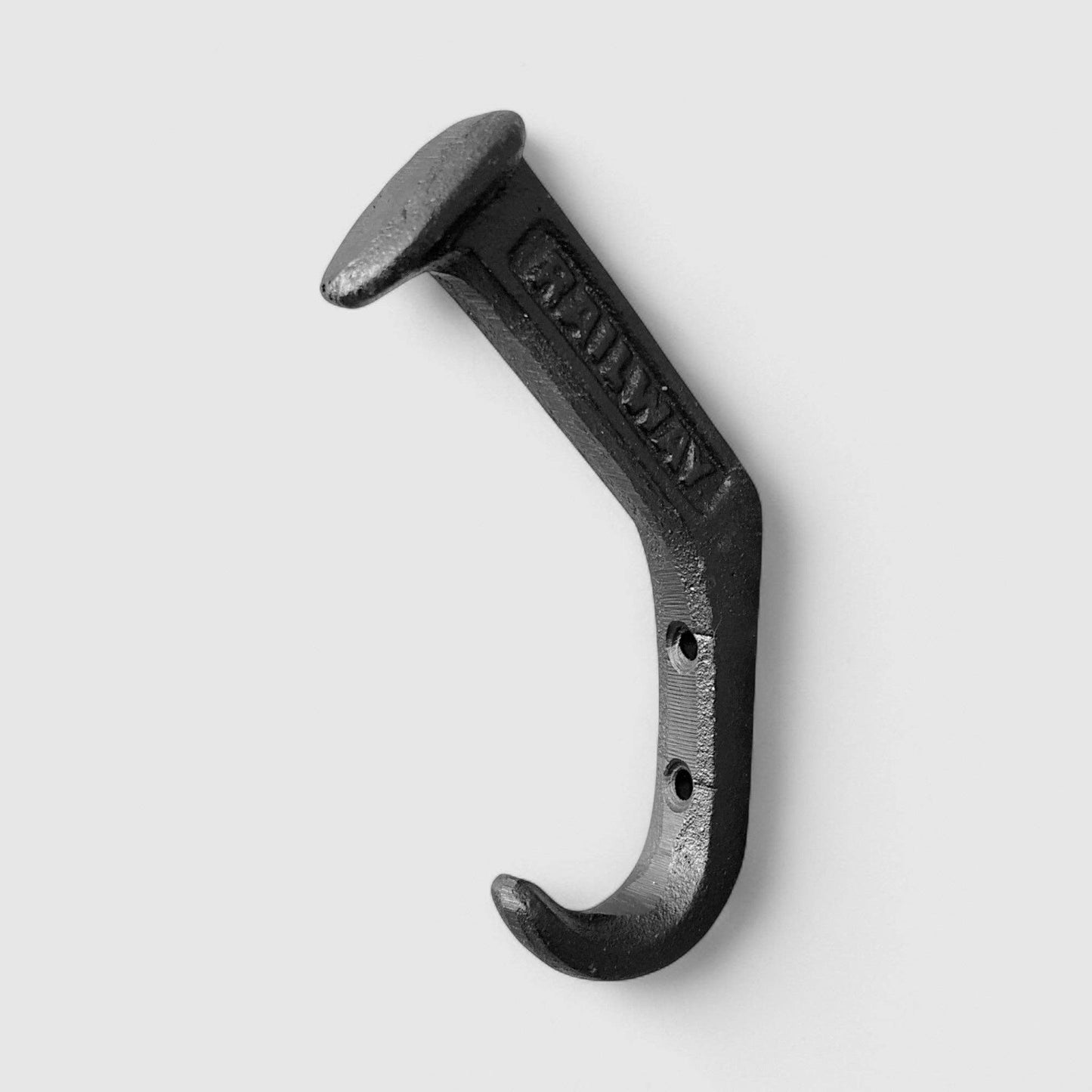 Railroad Spike Wall Hook, Cast Iron Rustic Industrial for Coats or Hats