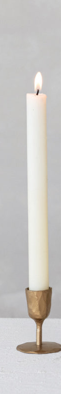 Hand-Forged Cast Iron Taper Holder-Gold