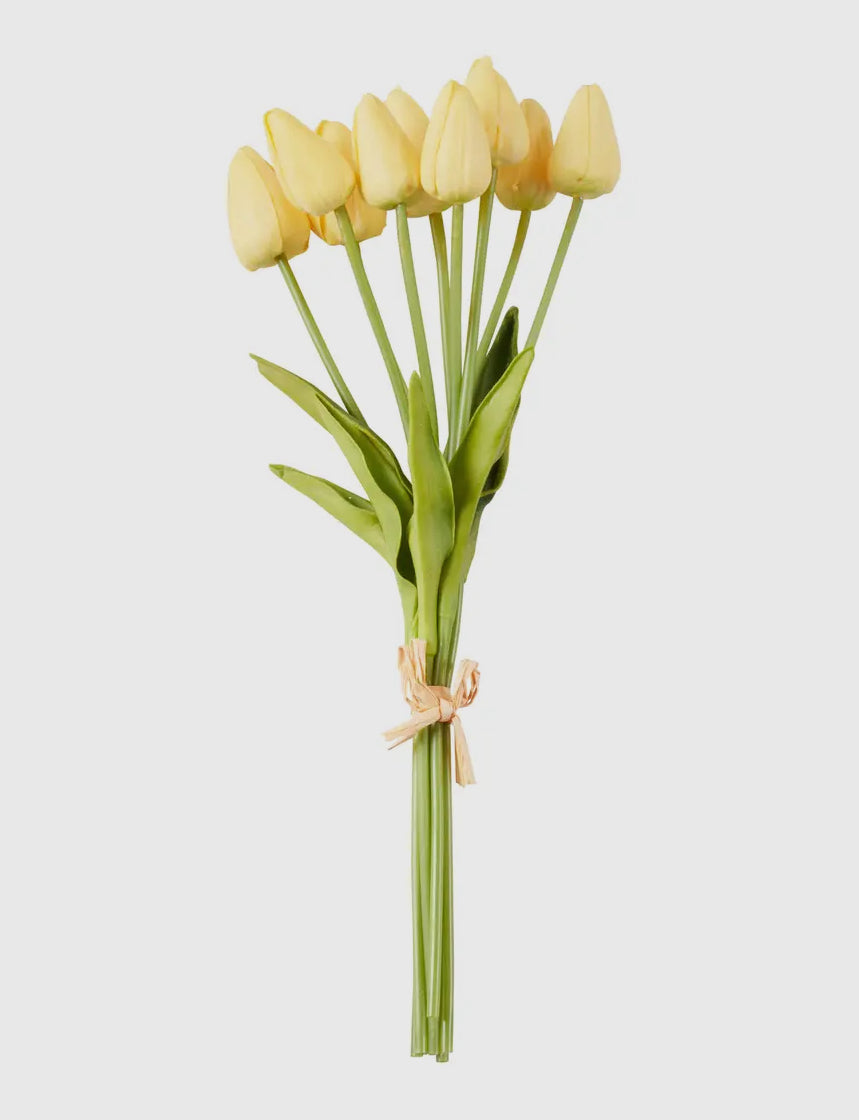 14” Yellow Tulip Bundle-12 stems