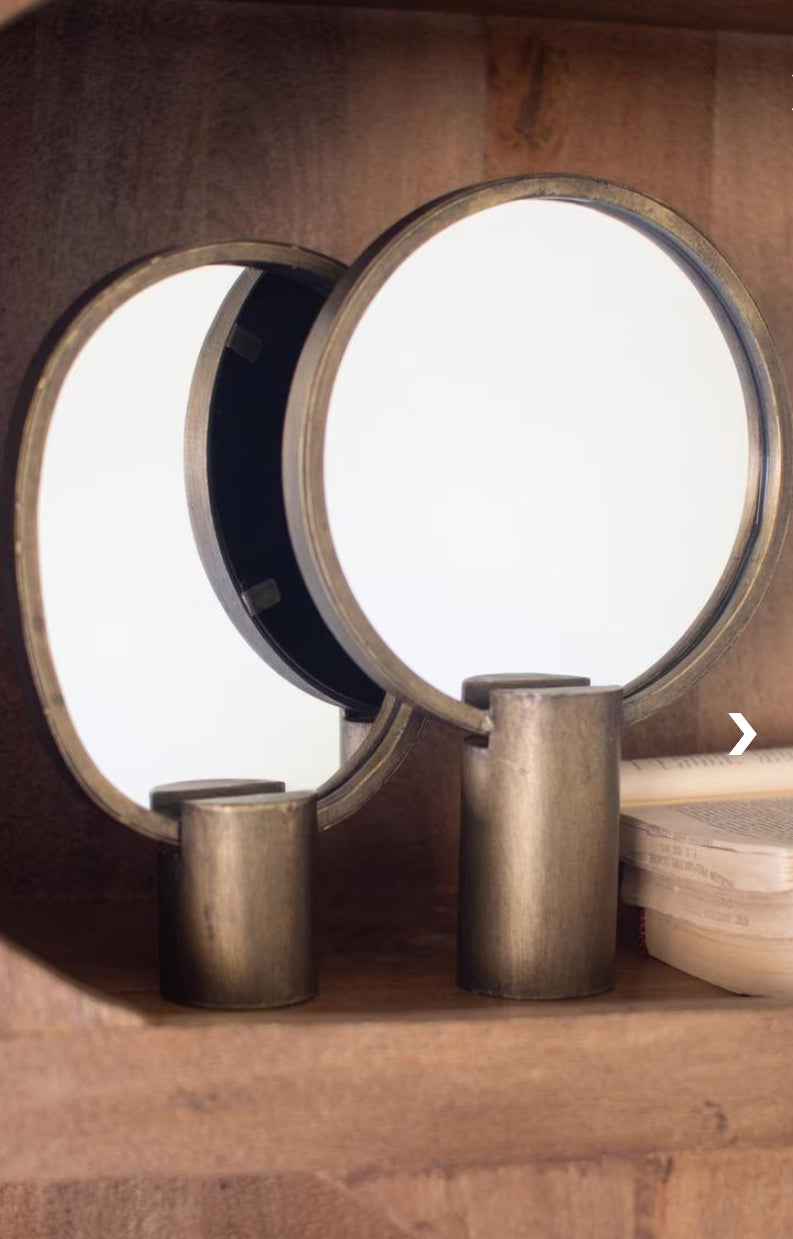 Table Top Antique Gold Mirror-Sm