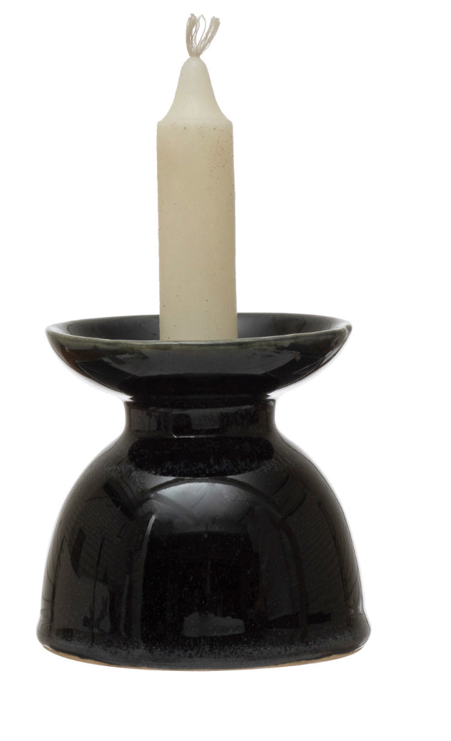 Stoneware Pillar/Taper Candle Holder