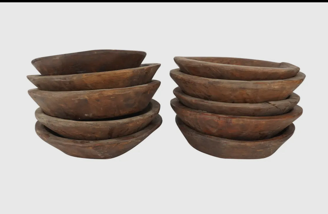 Hand-Carved Small Round Bowl