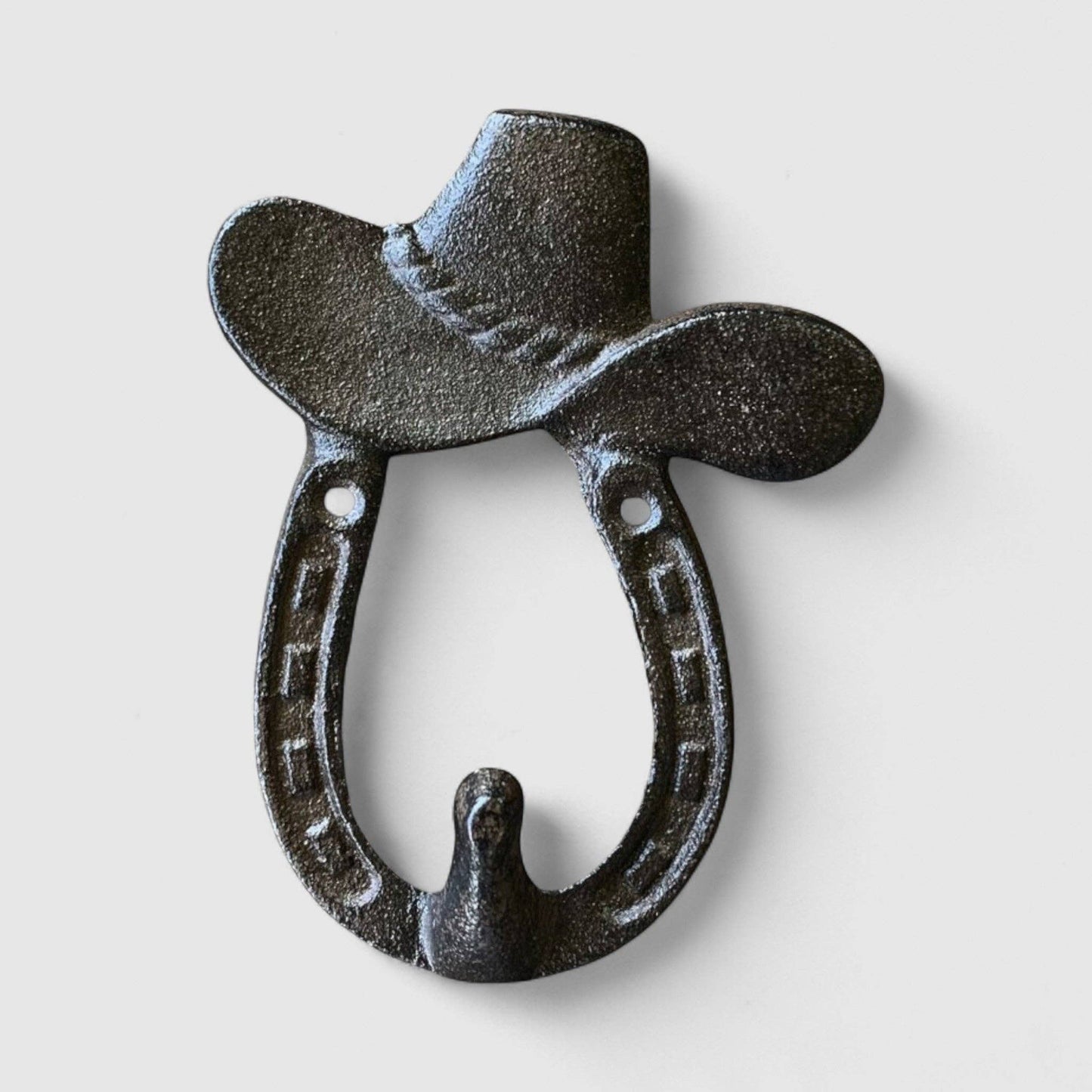 Cowboy Hat Wall Hook, Western Cast Iron for Hats or Coats