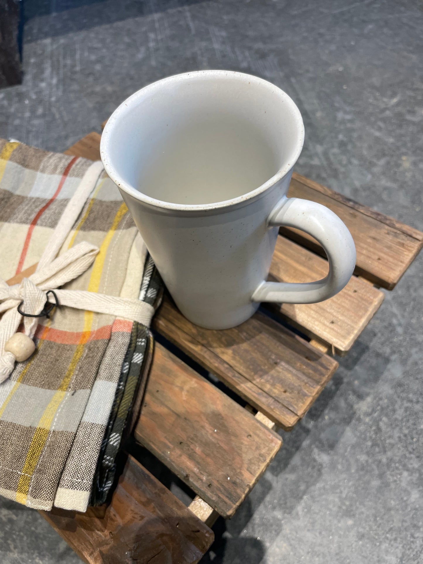 Stoneware Matte White Mug