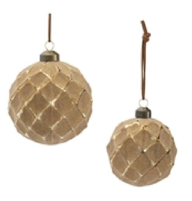 Cream Glass Ornament