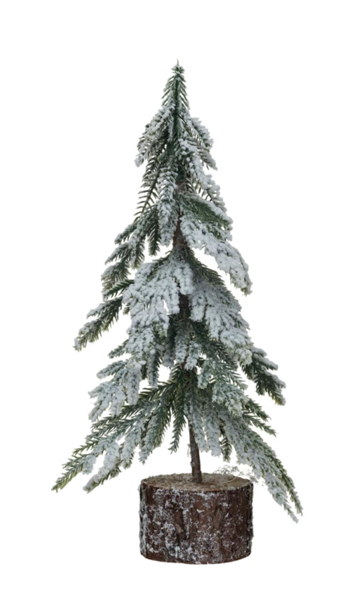 Faux Fir Tree w/Wood Base