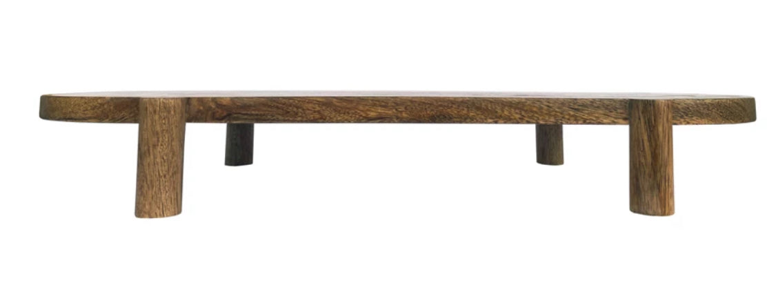 Mango Wood Footed Pedestal
