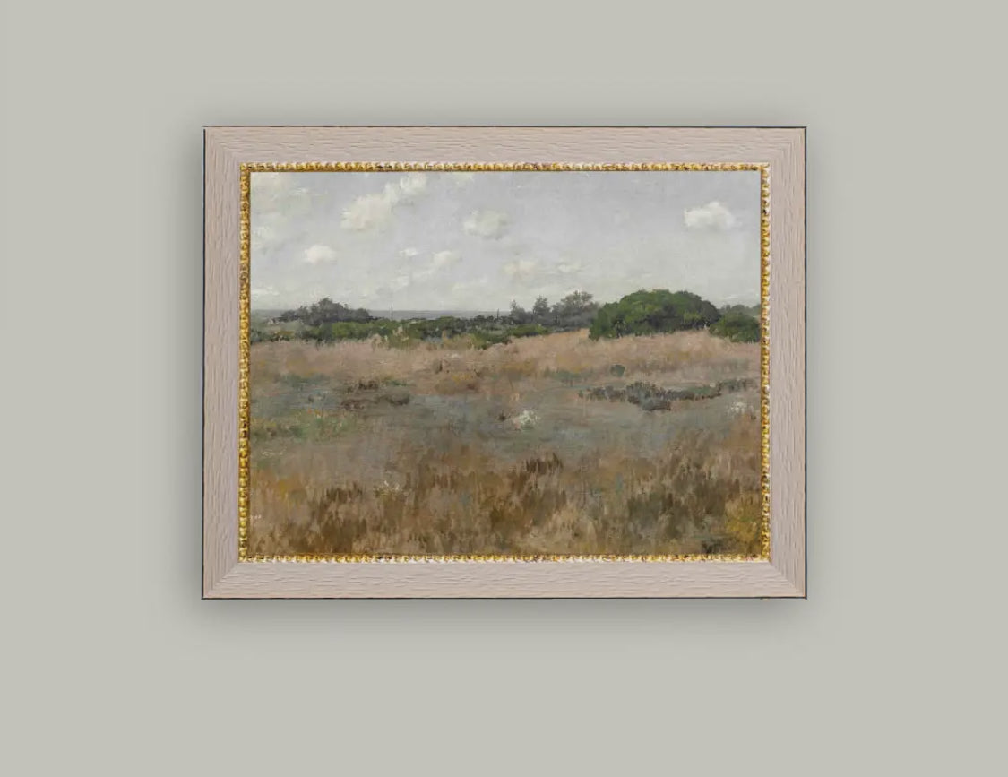Meadow By The Shoreline Frames Antique Art