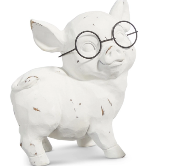 6.5” Pig With Glasses