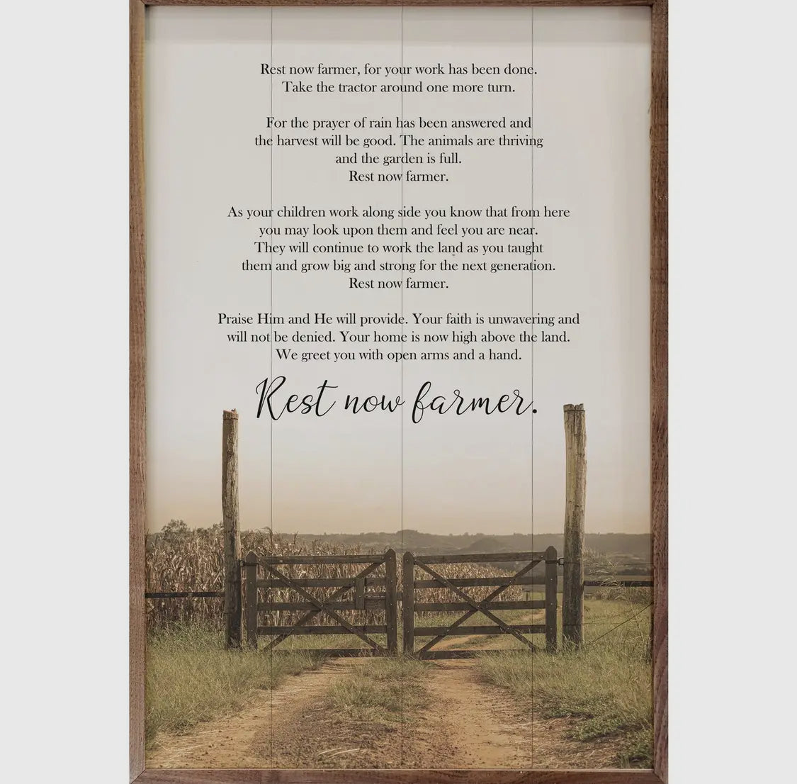 Rest Now Farmer