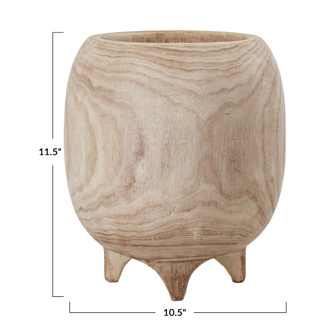 Paulownia Wood Footed Planter