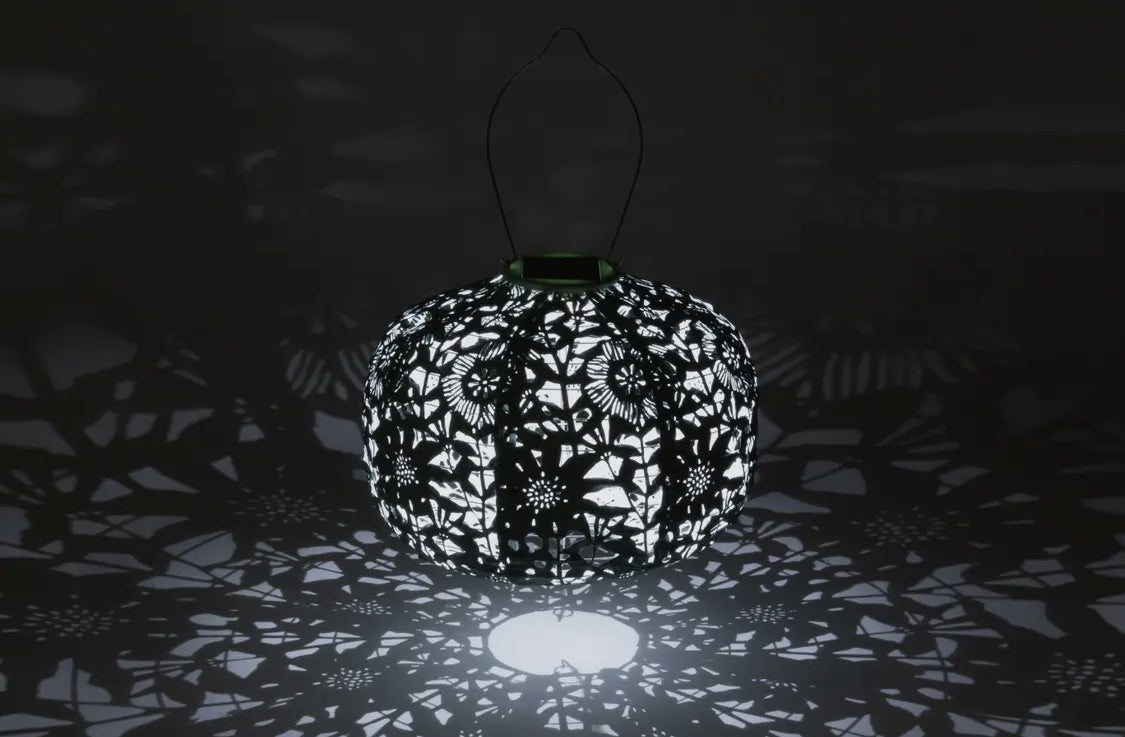 Stella Square Sunflower 11” Solar Lantern-Sage