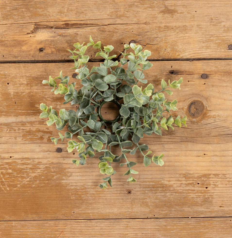 7” Eucalyptus Taper Candle Ring