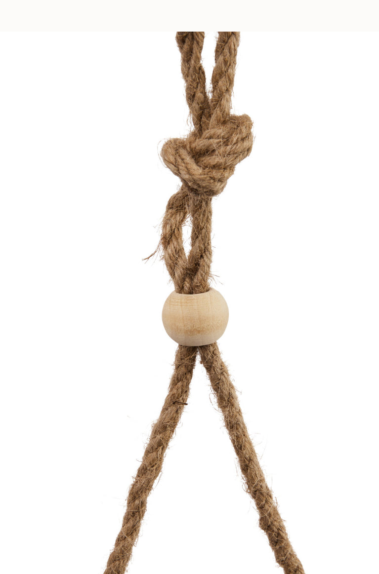 Hanging Stoneware Planter w/Jute Rope Hanger