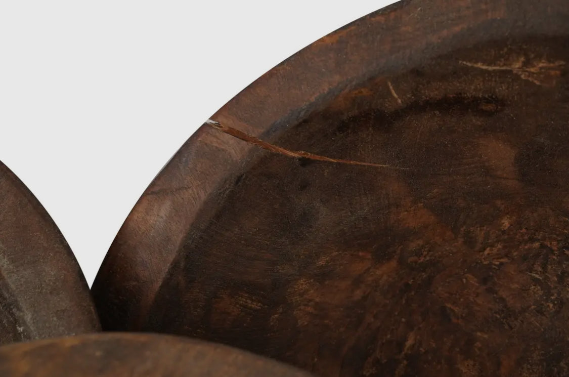 Hand-Carved Small Round Bowl