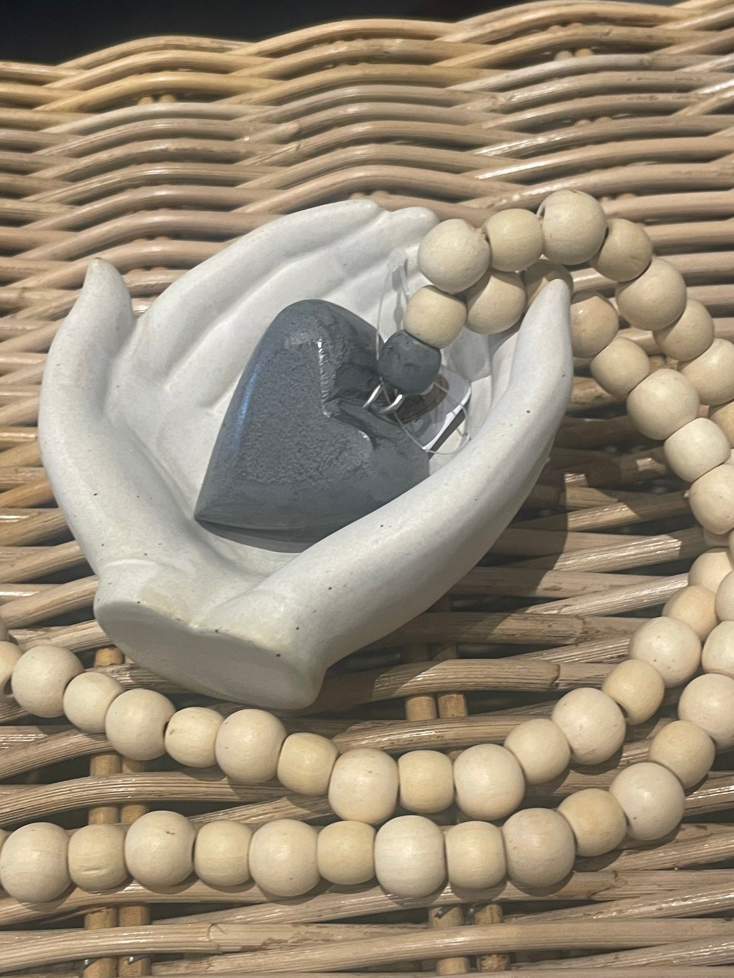 Stoneware Hands Bowl