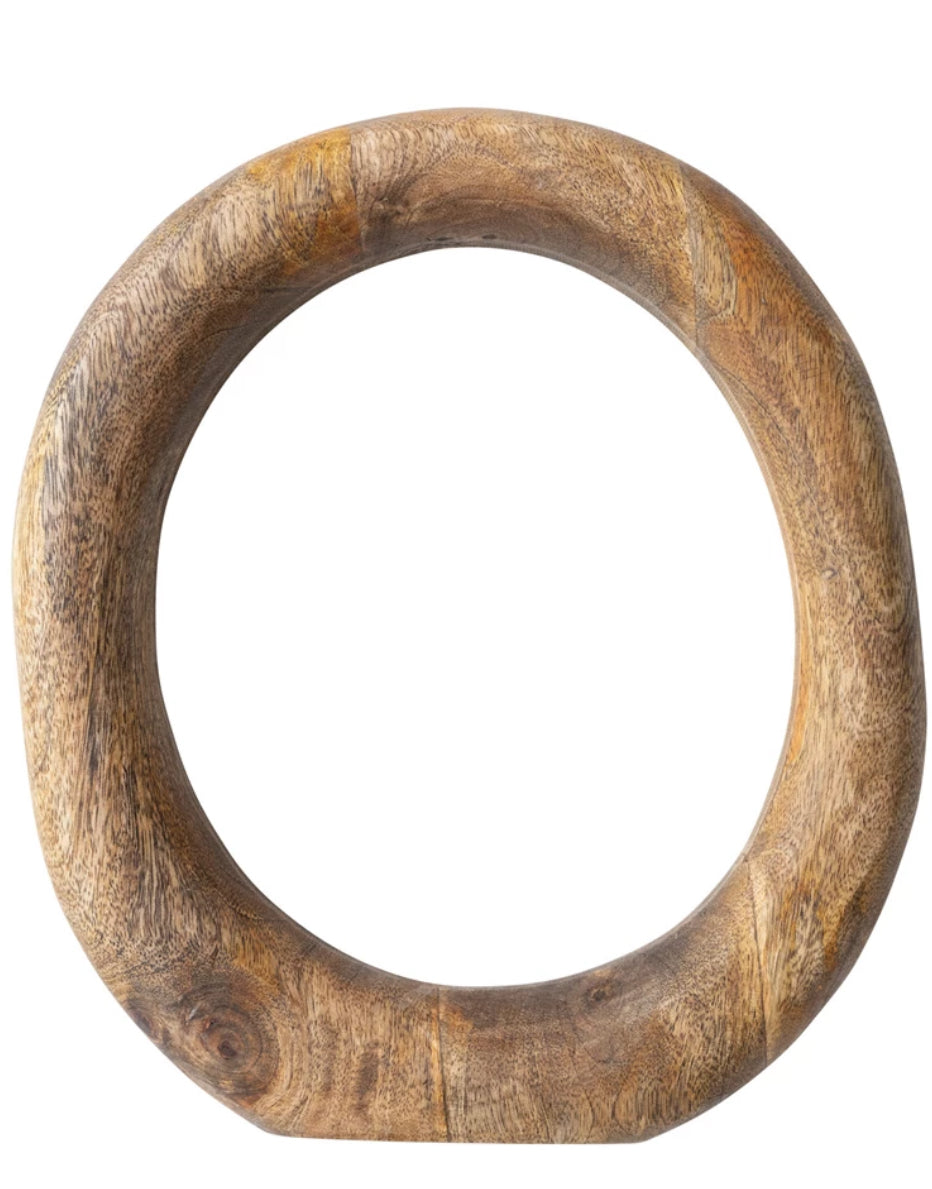 Mango Wood Standing Circle Decor