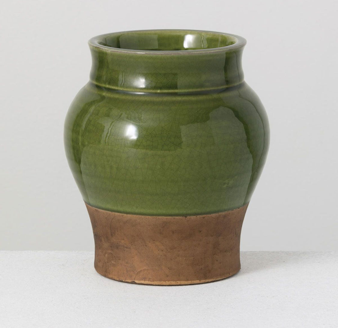 Green/Brown Ceramic Vase