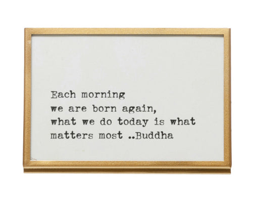Gold Frame w/Easel & Saying
