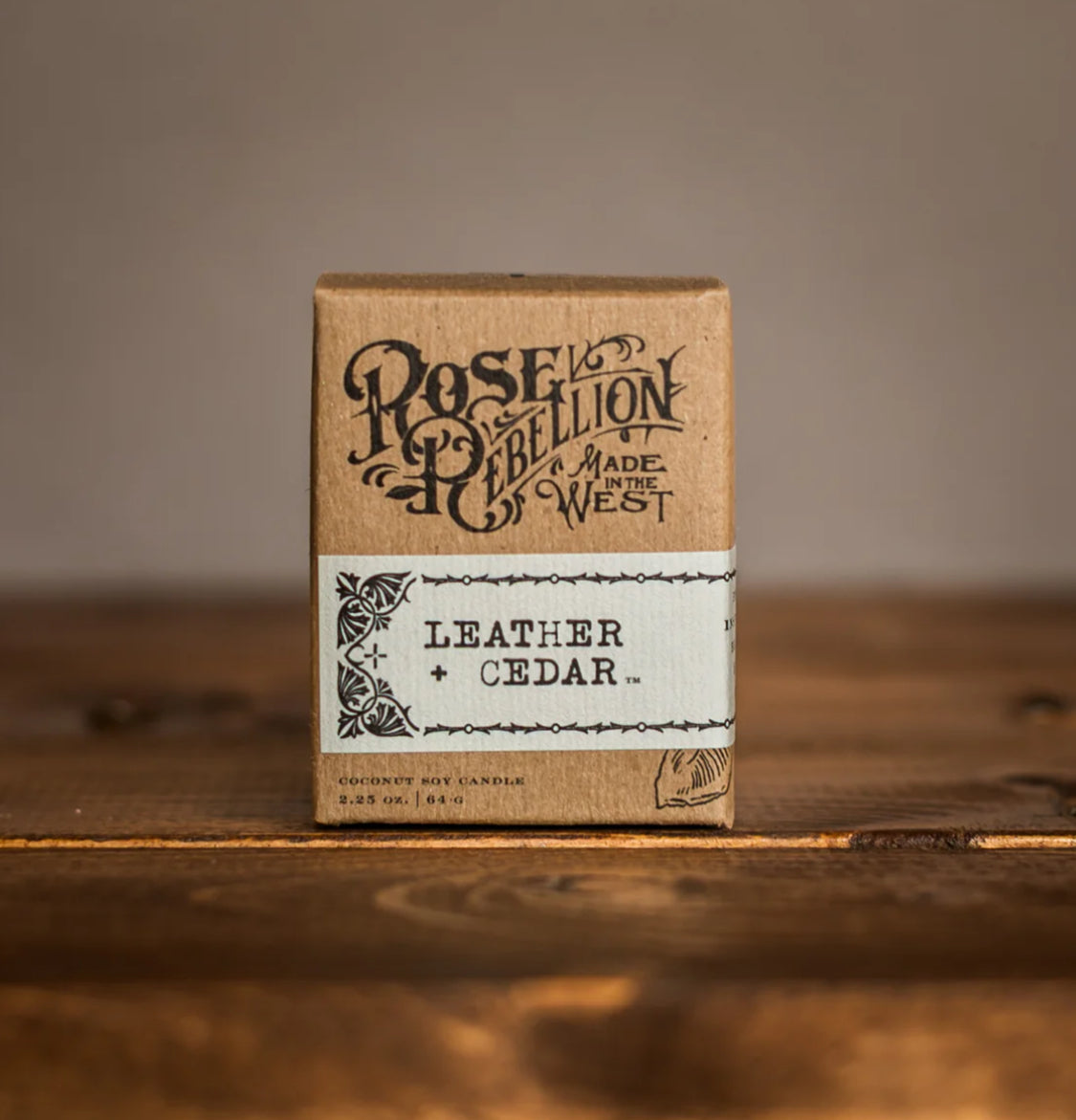 Leather + Cedar Candle 2 oz.-Drifter