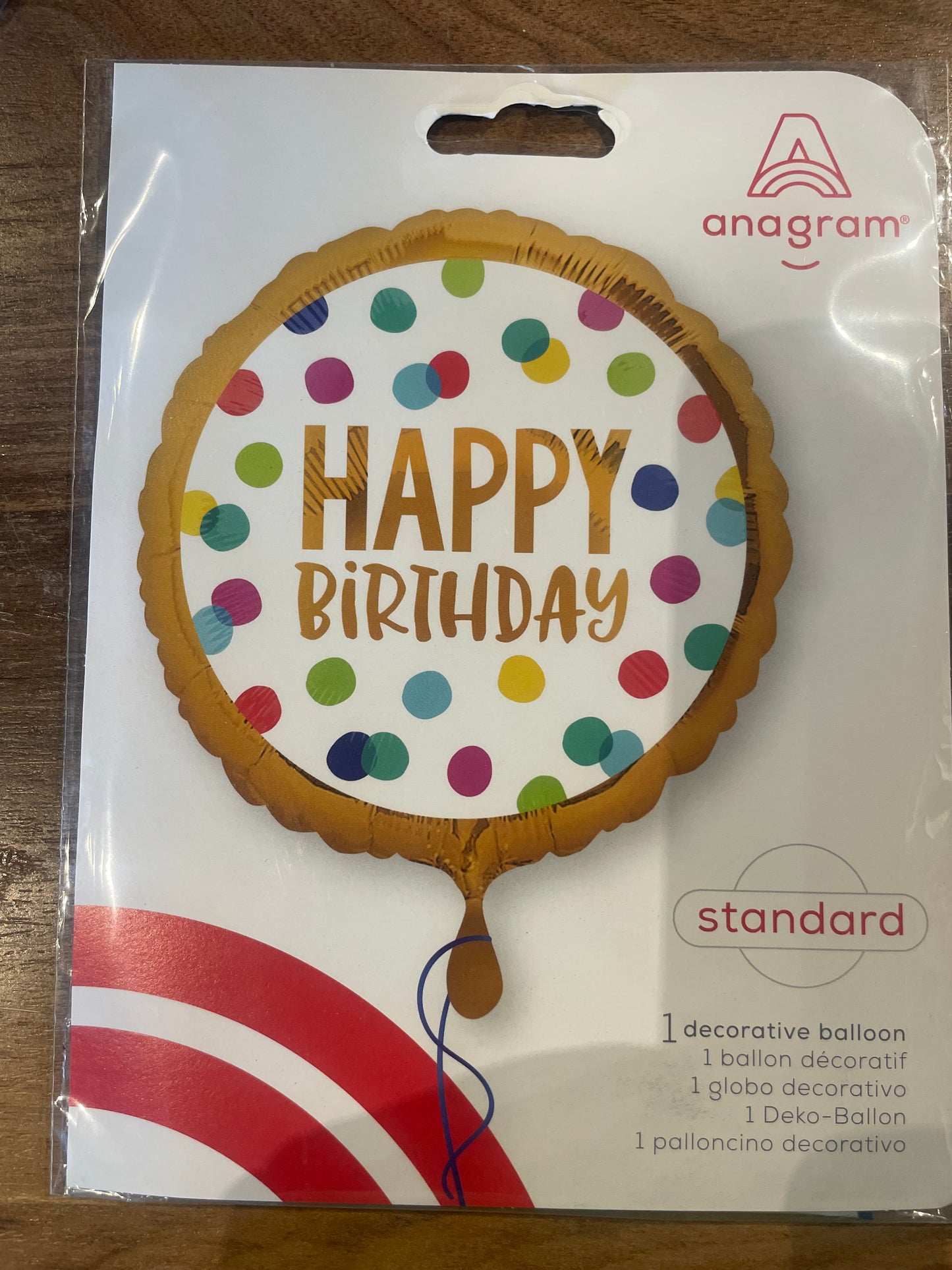 18” Happy Birthday Mylar Balloon