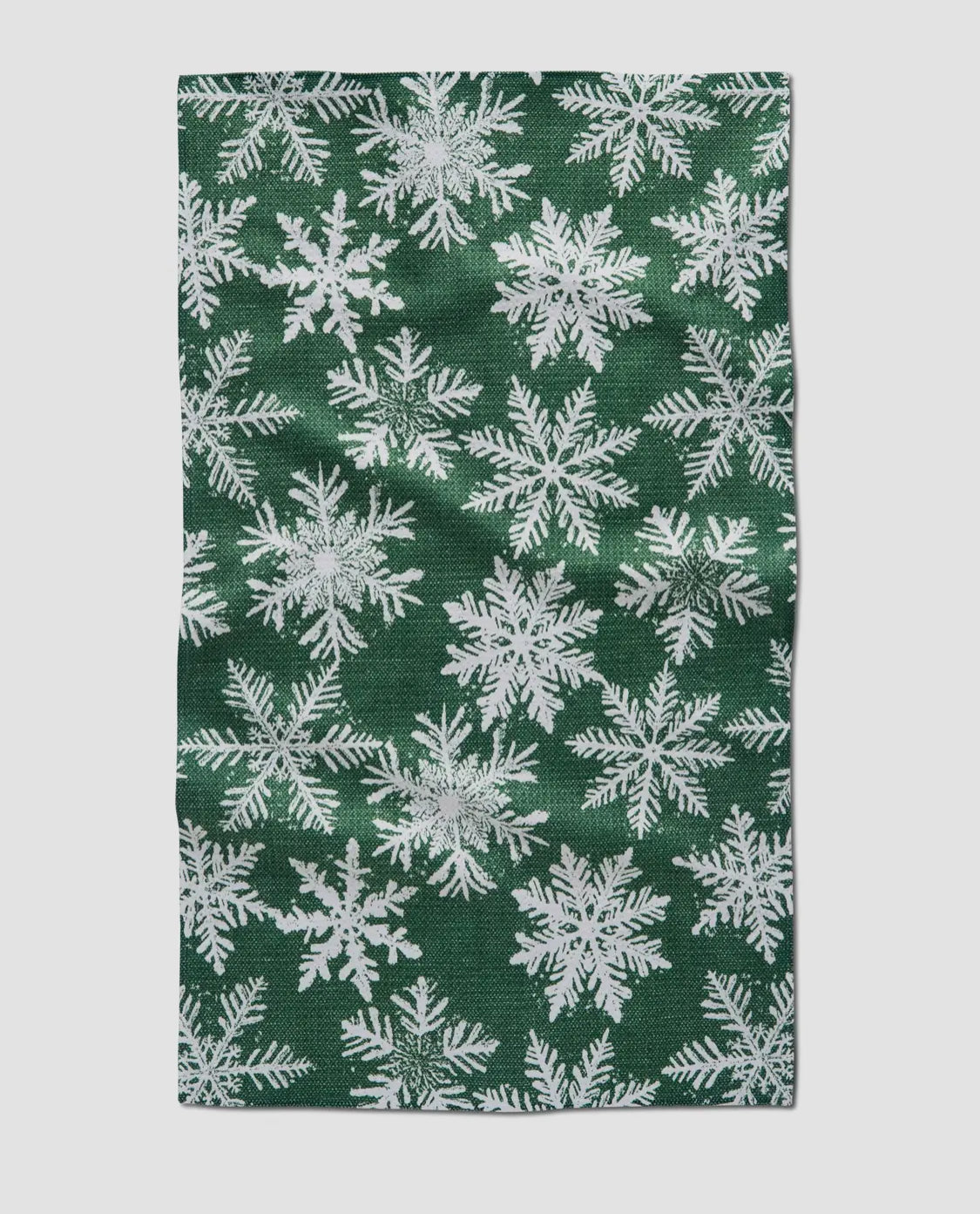 Snowy Days Green Tea Towel