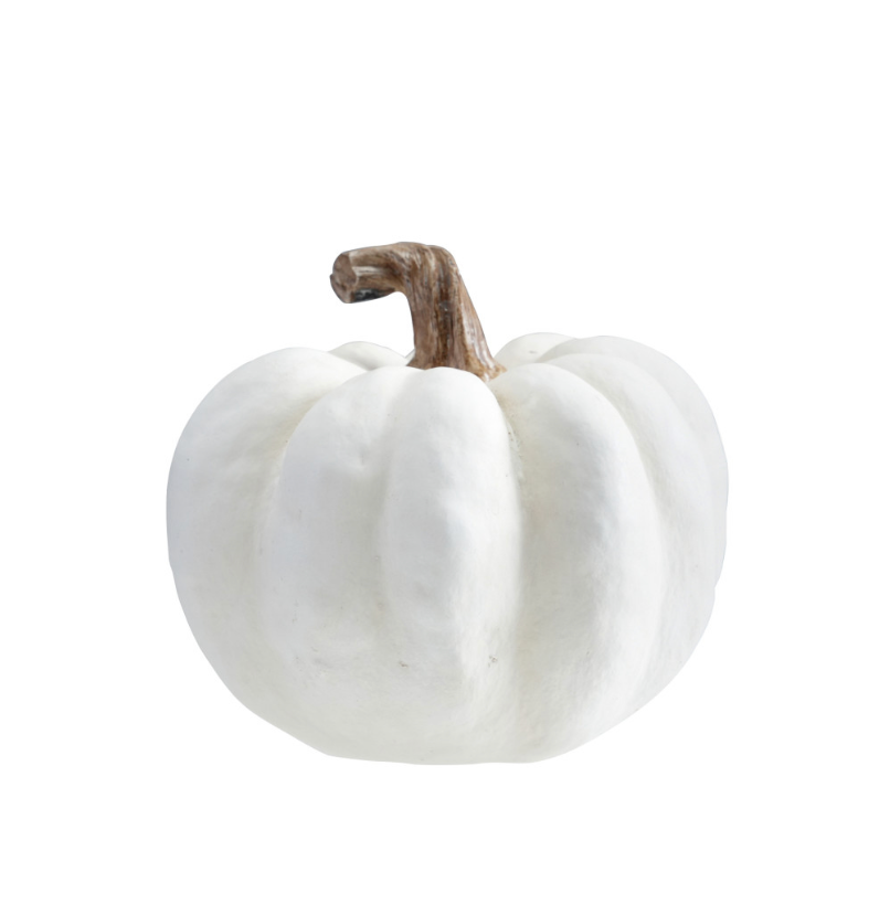 White Resin Pumpkin