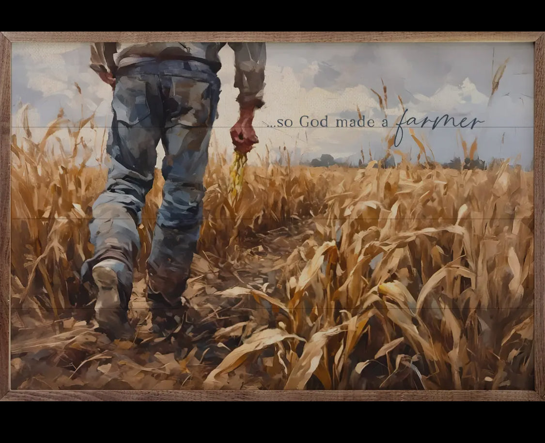 8”x5” So God Made A Farmer Corn Field