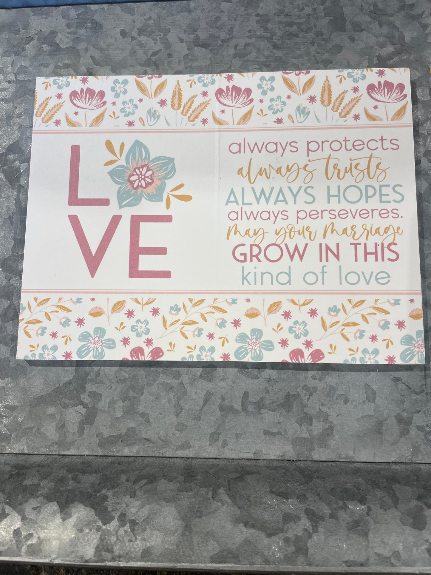 Love never fails Keepsake Card