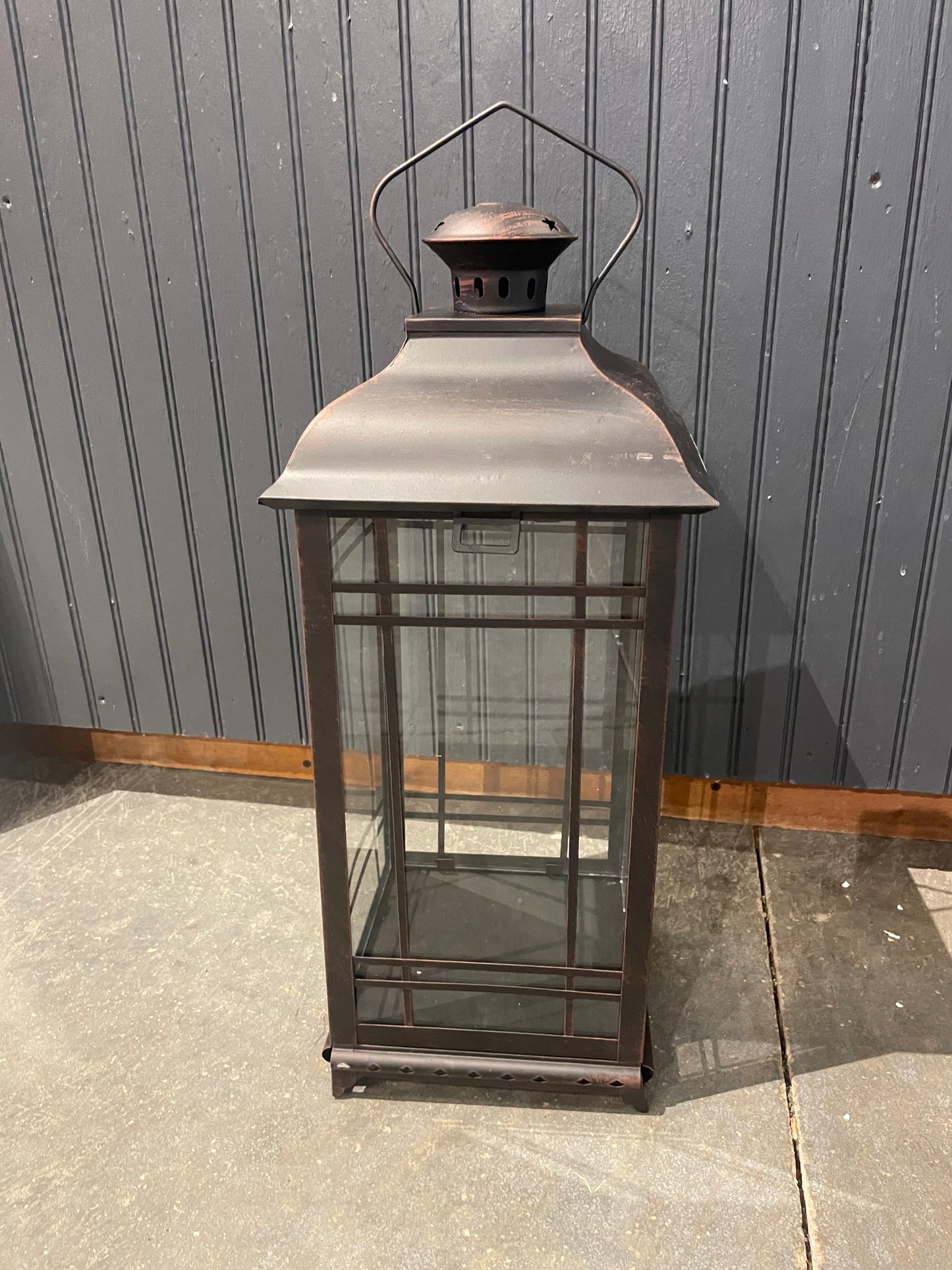 Black Metal Lantern- large