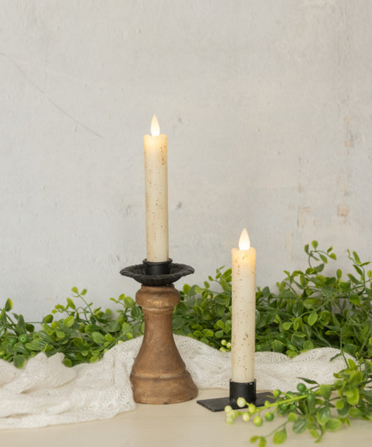 6.75” Moving Flame Cream Taper Candle