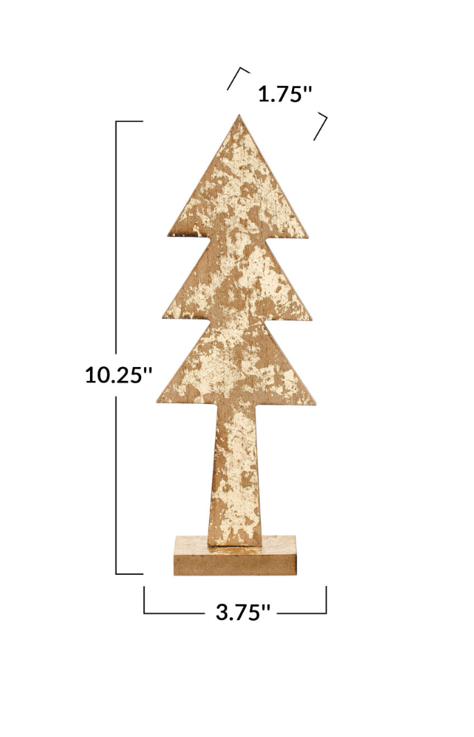 10-1/4”H MDF Gold Tree on Base