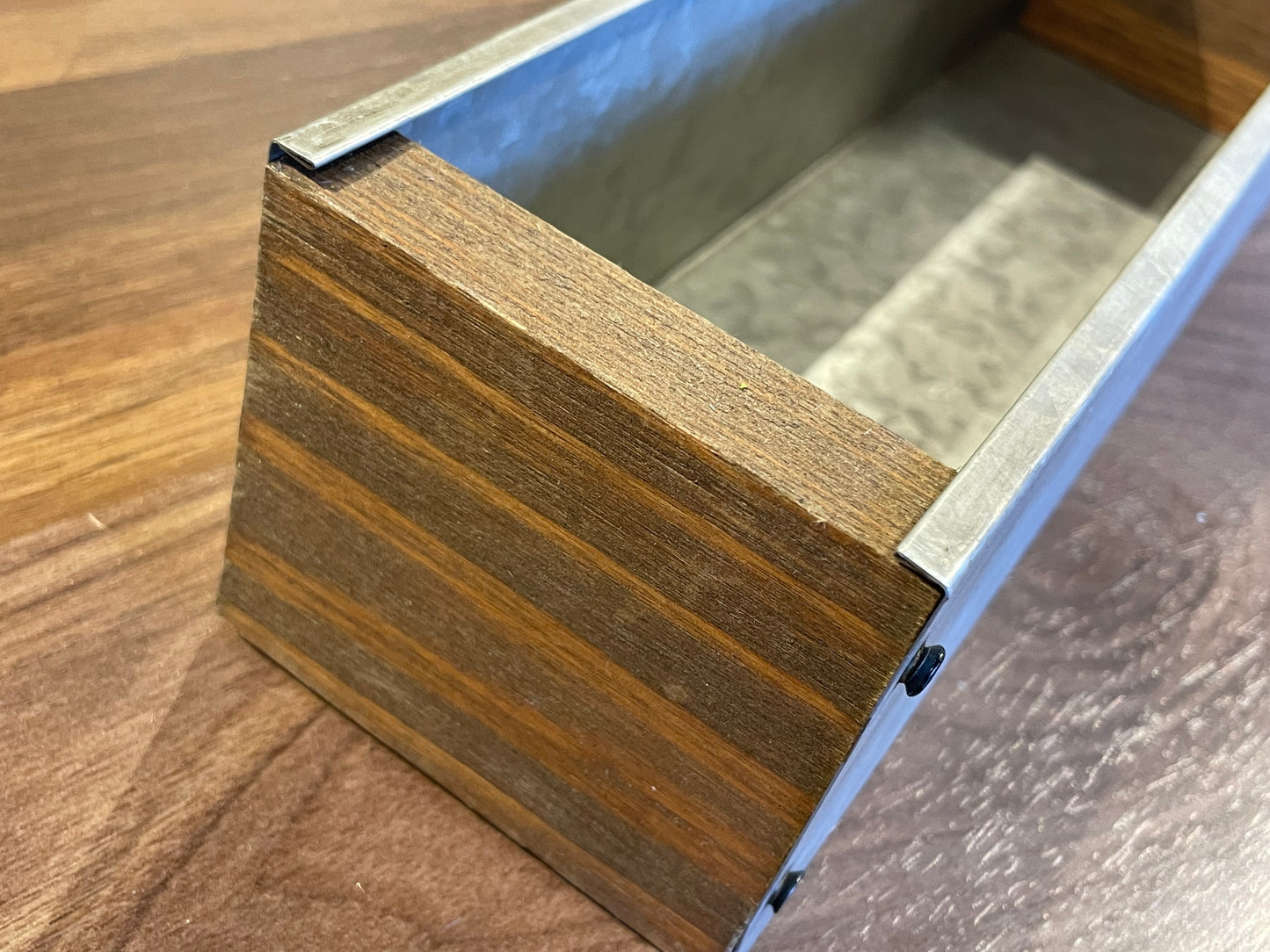 Galvanized/Wood Rectangle Container