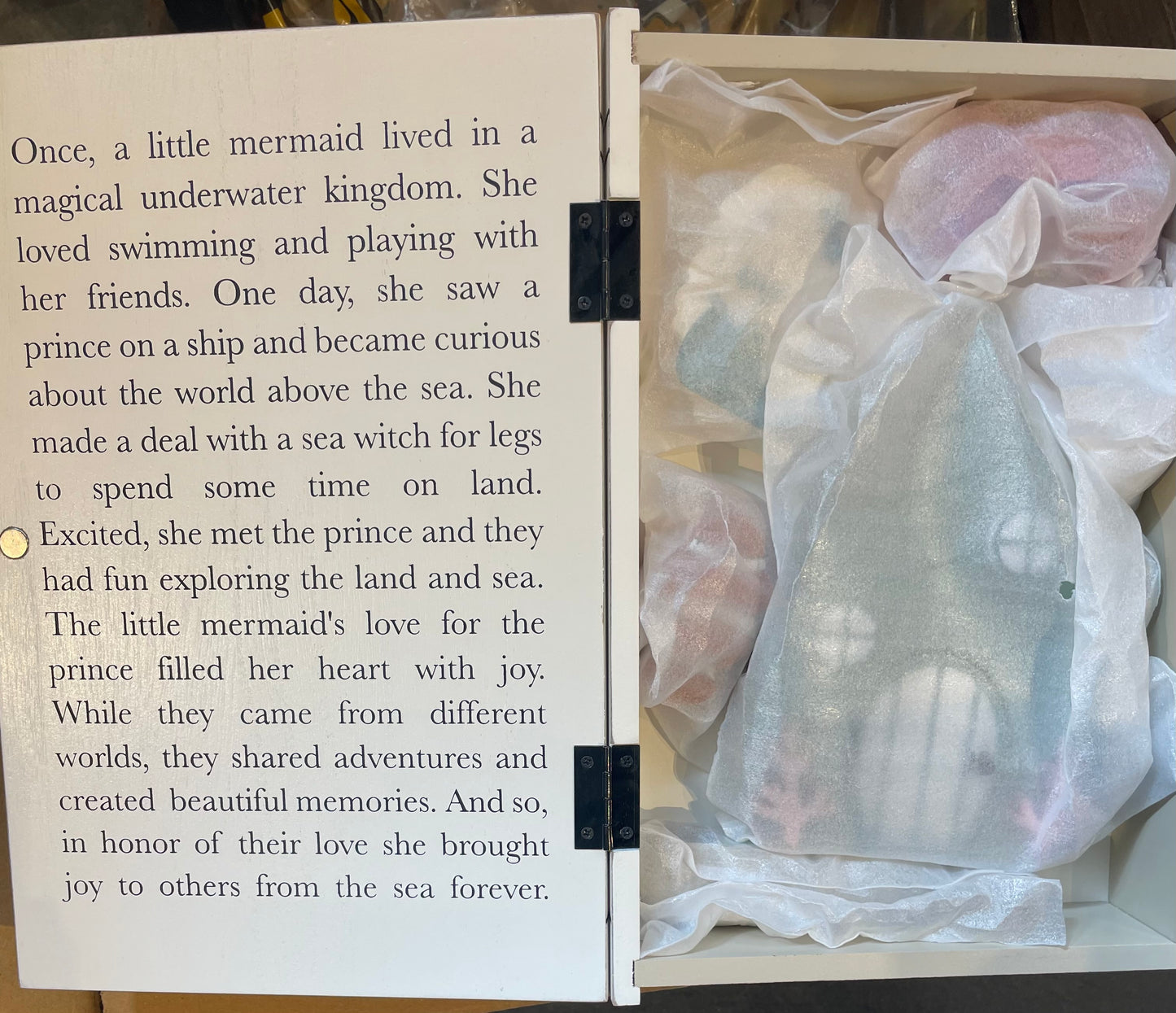 “The Little Mermaid” Wood Story Book
