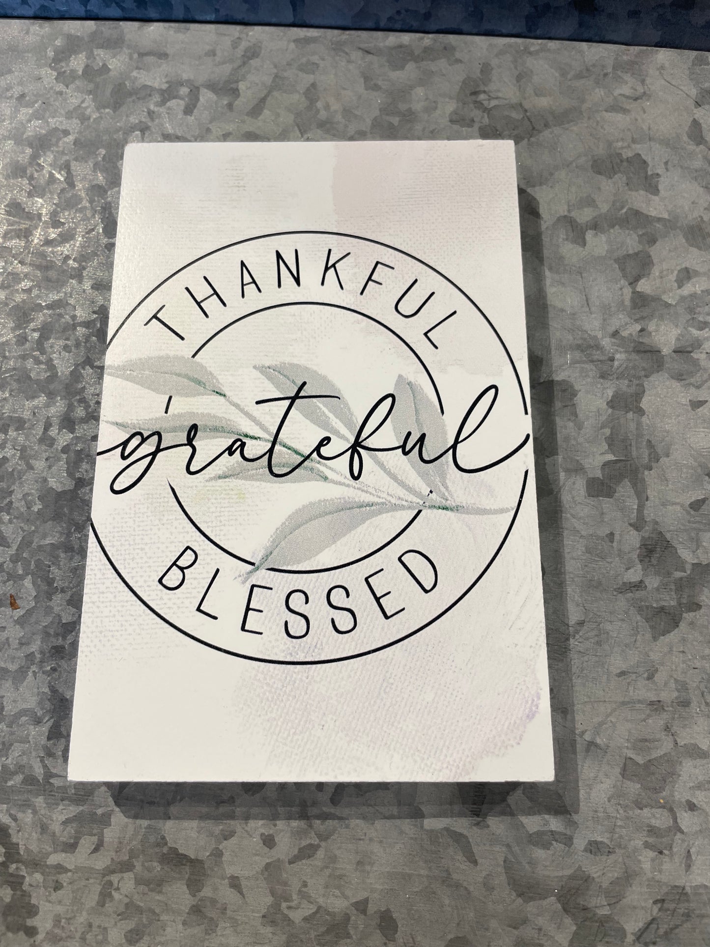 Thankful, Grateful, Blessed Keepsake Card