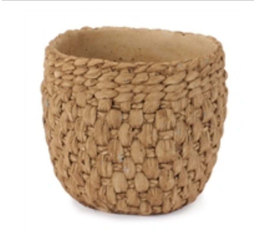 6.25”H Basket Weave Cement Container