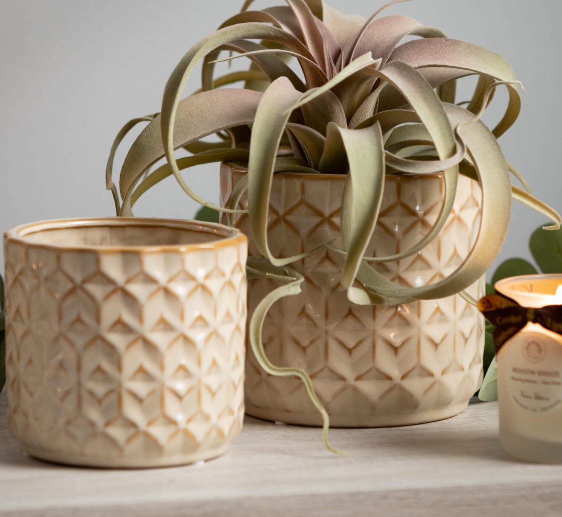Golden Geometric Planter-Lg