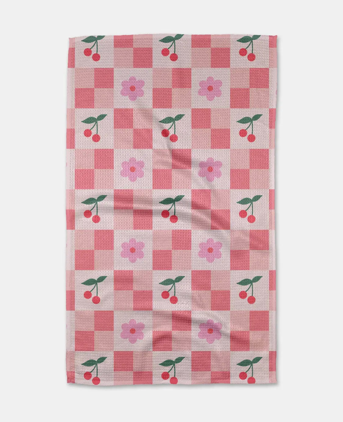 Floral and Cherries Tea Towel