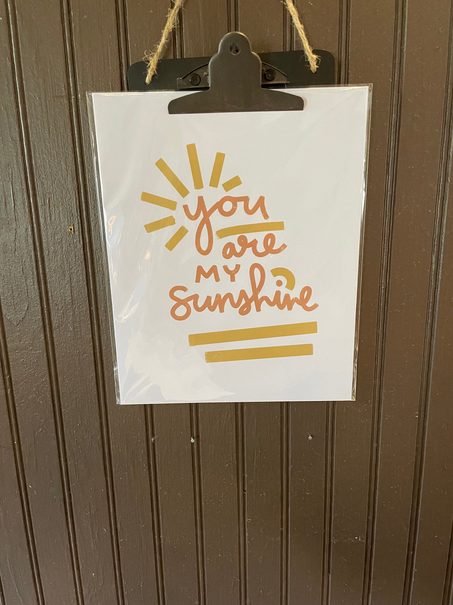 “You are my sunshine” card