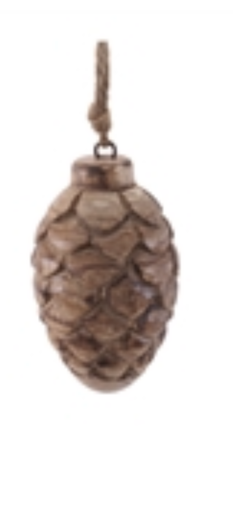 Wood Pinecone Ornament