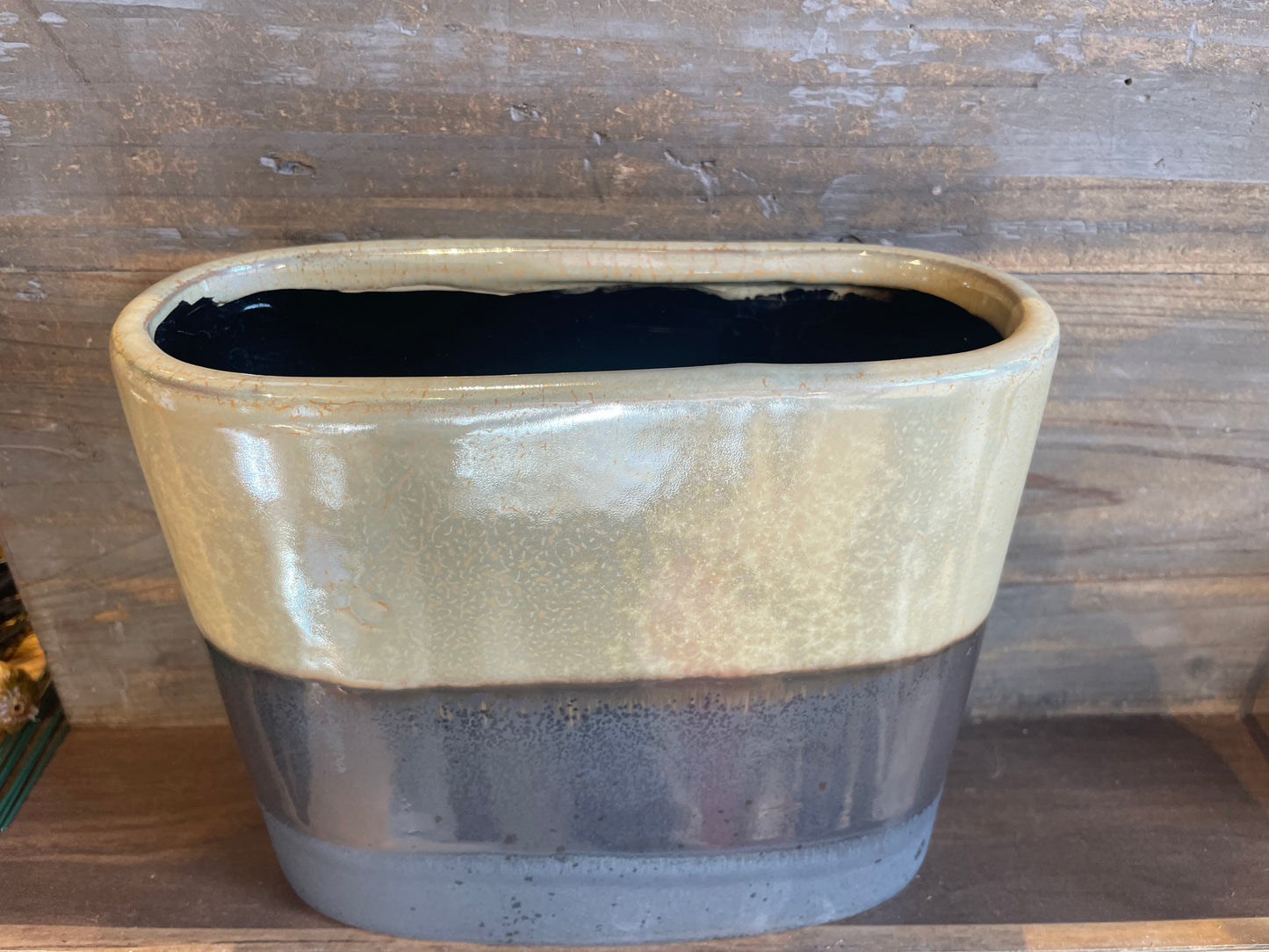 6.25” Oval Ceramic Vase